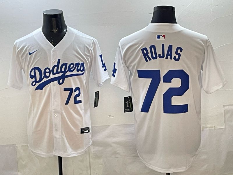 Men 2025 Los Angeles Dodgers #72 Rojas White Game Nike MLB Jersey style 003->los angeles dodgers->MLB Jersey